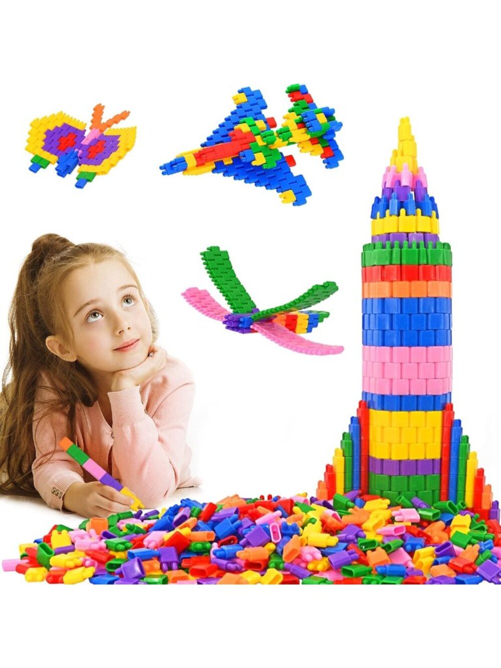 600pcs Kids Building Blocks Set - STEM Educational Construction Toy for